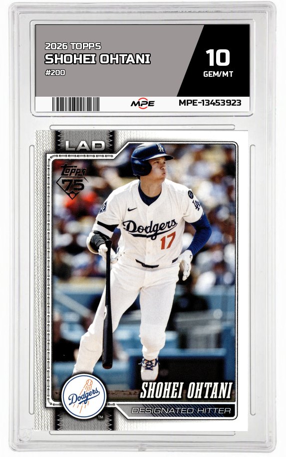 2026 TOPPS #200 SHOHEI OHTANI MPE 10 GEM/MT — graded card auctioned from the MPE vault