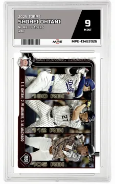 2025 TOPPS NL RBI LEADERS #86 SHOHEI OHTANI MPE 9 MINT — graded card up for auction