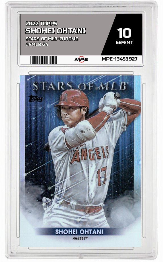 2022 TOPPS STARS OF MLB-CHROME #SMLB-24 SHOHEI OHTANI MPE 10 GEM/MT — graded card auctioned from the MPE vault