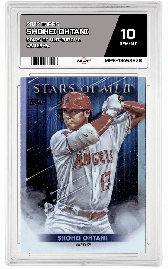 2022 TOPPS STARS OF MLB-CHROME #SMLB-24 SHOHEI OHTANI MPE 10 GEM/MT — graded card auctioned from the MPE vault