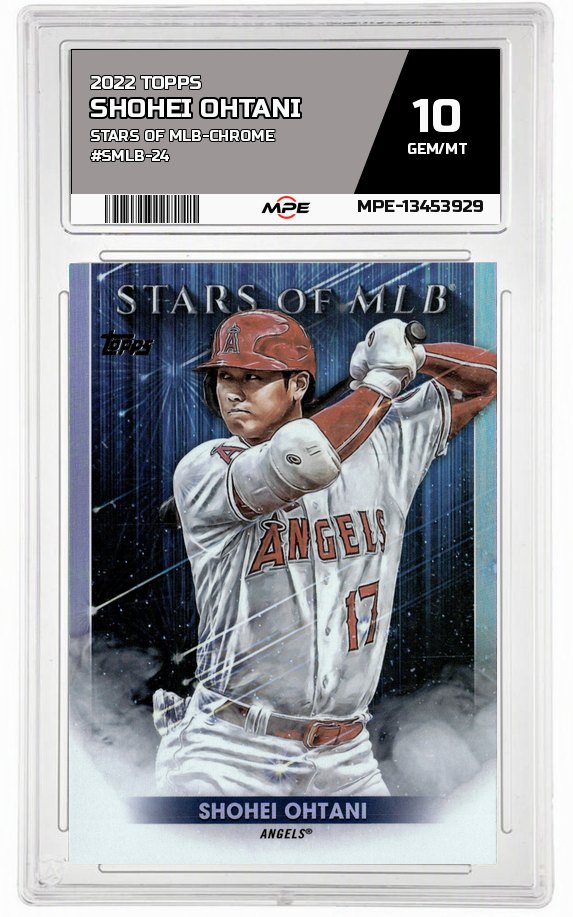 2022 TOPPS STARS OF MLB-CHROME #SMLB-24 SHOHEI OHTANI MPE 10 GEM/MT — graded card auctioned from the MPE vault