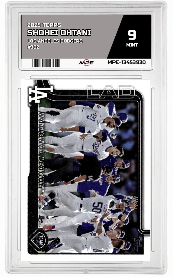 2025 TOPPS LOS ANGELES DODGERS #302 SHOHEI OHTANI MPE 9 MINT — graded card auctioned from the MPE vault