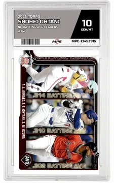 2025 TOPPS NL BATTING AVG LEADERS #347 SHOHEI OHTANI MPE 10 GEM/MT — graded card up for auction