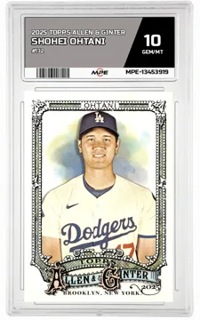 2025 TOPPS ALLEN & GINTER #132 SHOHEI OHTANI MPE 10 GEM/MT — graded card up for auction