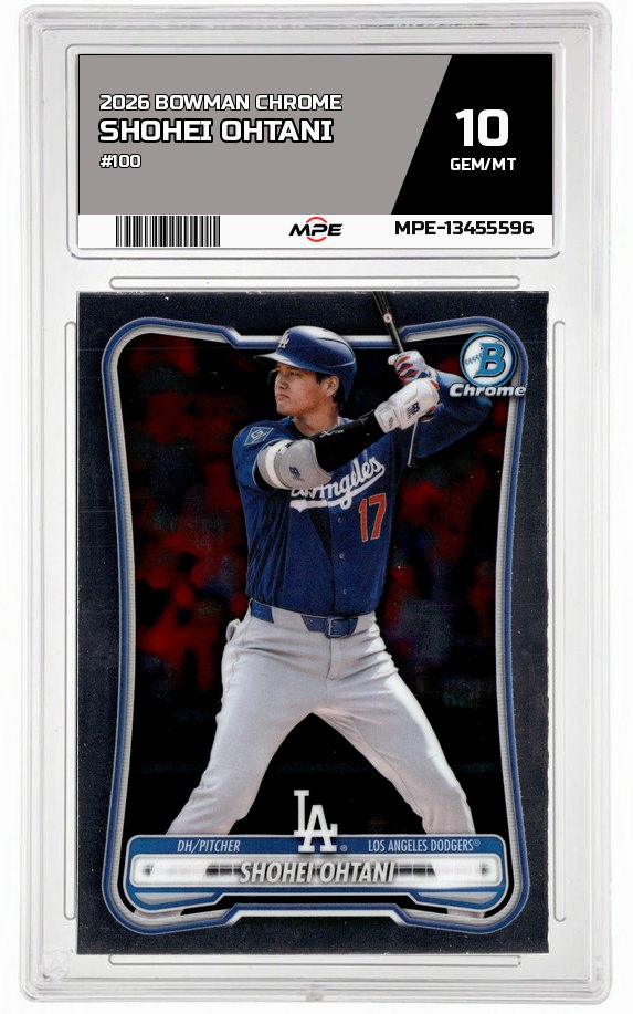 2026 BOWMAN CHROME #100 SHOHEI OHTANI MPE 10 GEM/MT — graded card auctioned from the MPE vault