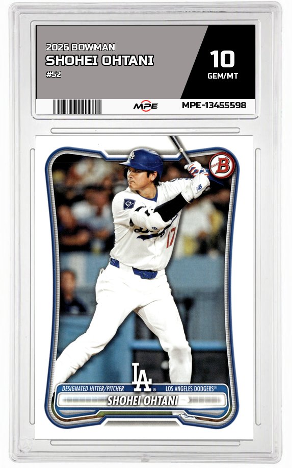 2026 BOWMAN #52 SHOHEI OHTANI MPE 10 GEM/MT — graded card auctioned from the MPE vault
