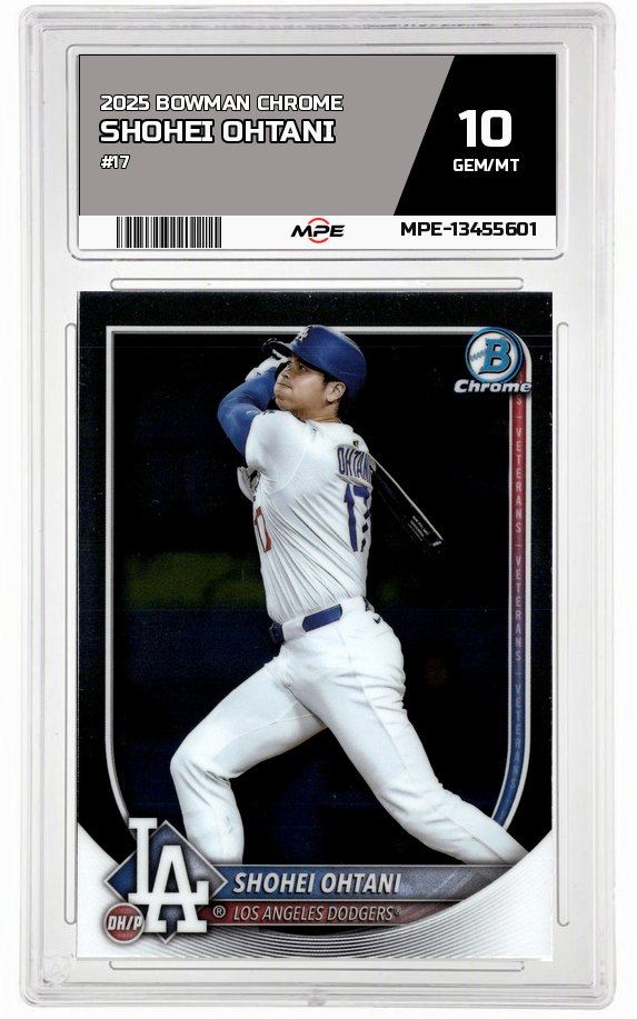 2025 BOWMAN CHROME #17 SHOHEI OHTANI MPE 10 GEM/MT — graded card auctioned from the MPE vault