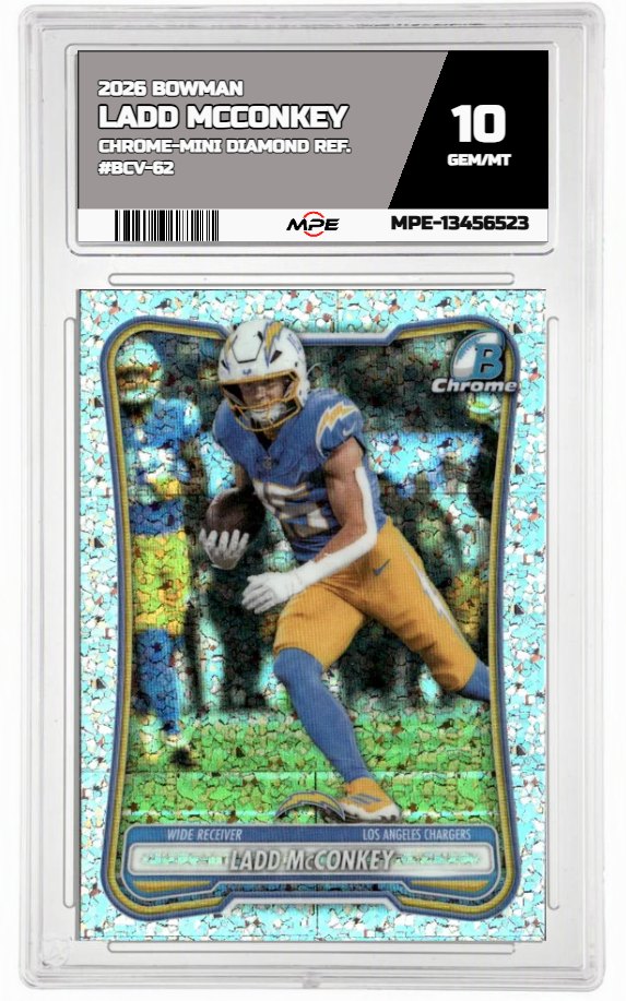 2026 BOWMAN CHROME-MINI DIAMOND REF. #BCV-62 LADD MCCONKEY MPE 10 GEM/MT — graded card auctioned from the MPE vault