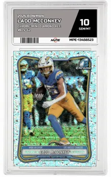 2026 BOWMAN CHROME-MINI DIAMOND REF. #BCV-62 LADD MCCONKEY MPE 10 GEM/MT — graded card up for auction