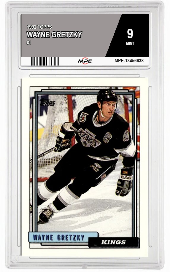 1992 TOPPS #1 WAYNE GRETZKY MPE 9 MINT — graded card auctioned from the MPE vault