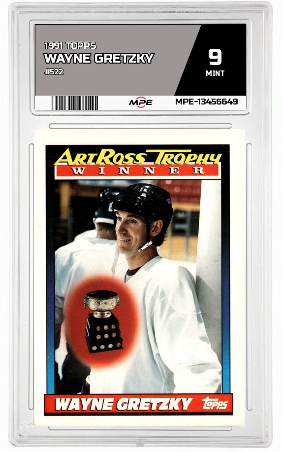 1991 TOPPS #522 WAYNE GRETZKY MPE 9 MINT — graded card auctioned from the MPE vault