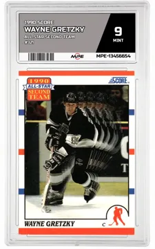 1990 SCORE ALL STAR SECOND TEAM #321 WAYNE GRETZKY MPE 9 MINT — graded card up for auction