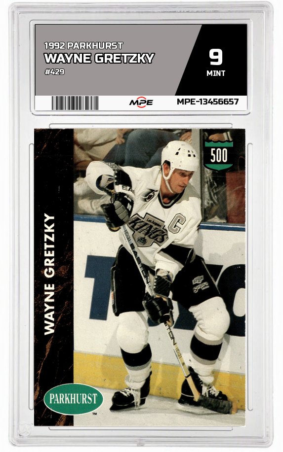 1992 PARKHURST #429 WAYNE GRETZKY MPE 9 MINT — graded card auctioned from the MPE vault