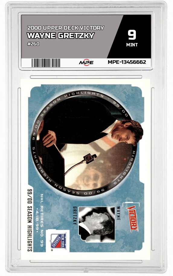2000 UPPER DECK VICTORY #260 WAYNE GRETZKY MPE 9 MINT — graded card auctioned from the MPE vault