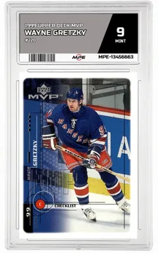 1999 UPPER DECK MVP #220 WAYNE GRETZKY MPE 9 MINT — graded card up for auction