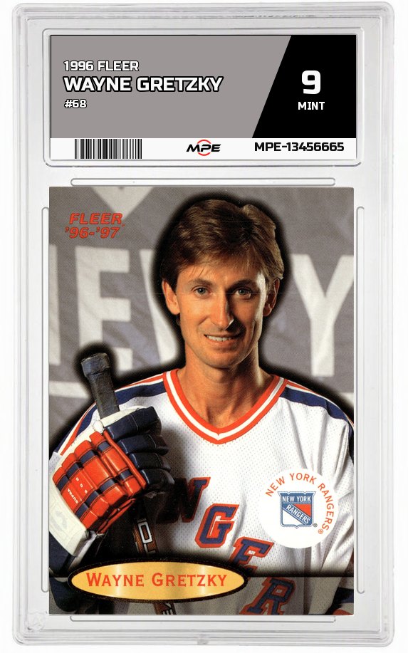 1996 FLEER #68 WAYNE GRETZKY MPE 9 MINT — graded card auctioned from the MPE vault