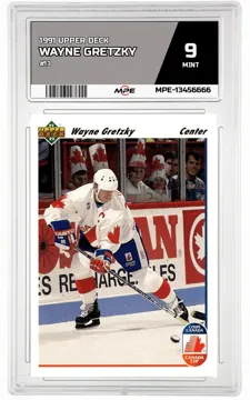 1991 UPPER DECK #13 WAYNE GRETZKY MPE 9 MINT — graded card up for auction