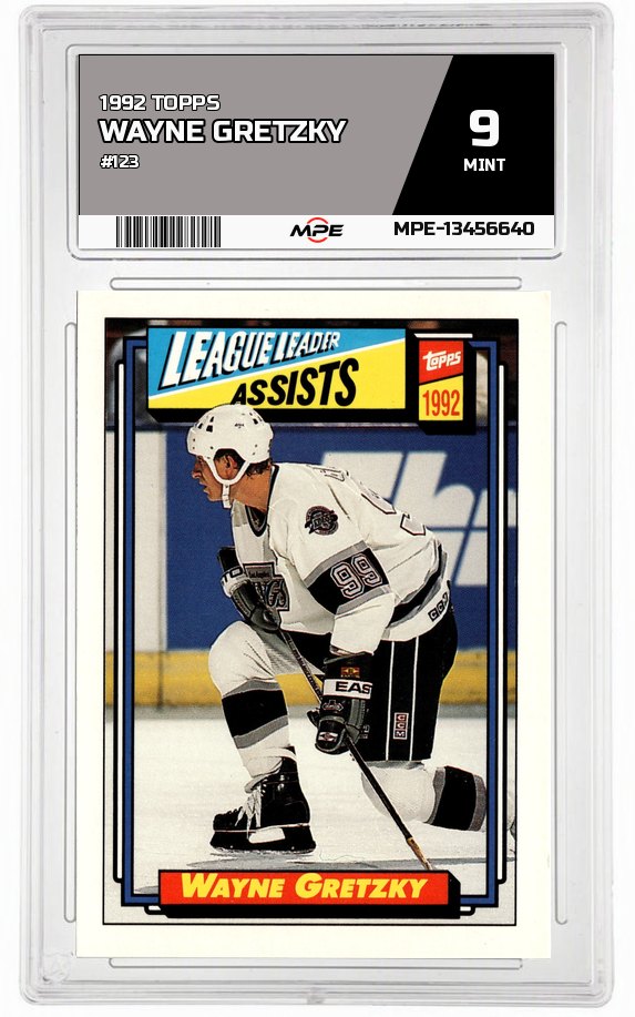 1992 TOPPS #123 WAYNE GRETZKY MPE 9 MINT — graded card auctioned from the MPE vault