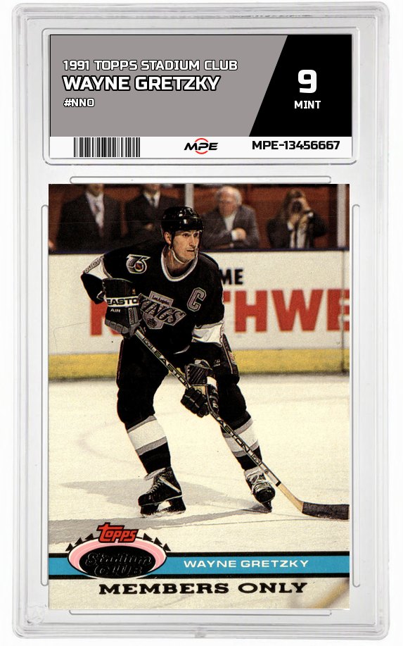 1991 TOPPS STADIUM CLUB #NNO WAYNE GRETZKY MPE 9 MINT — graded card auctioned from the MPE vault