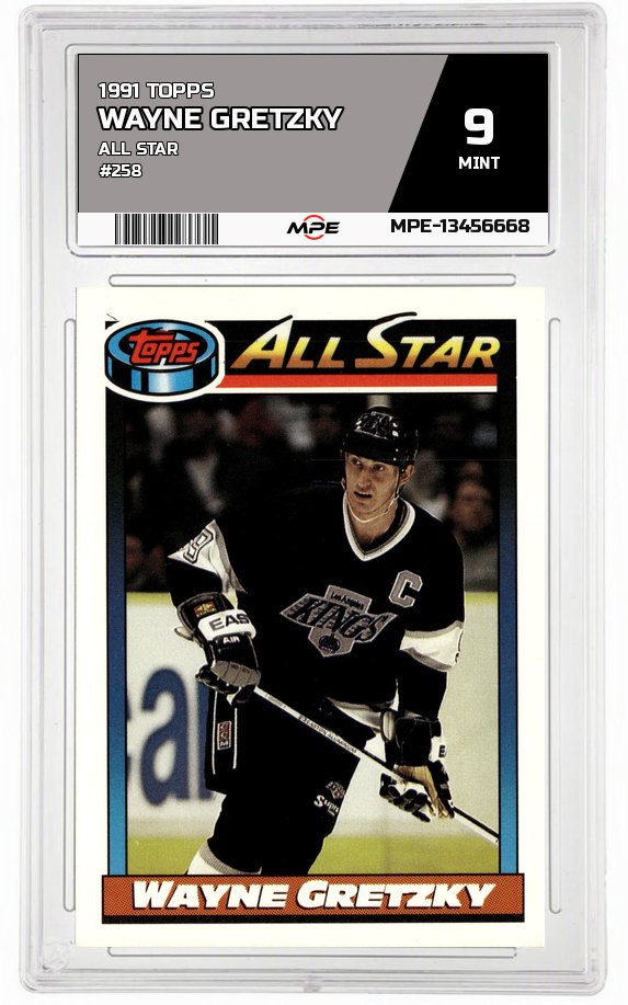 1991 TOPPS ALL STAR #258 WAYNE GRETZKY MPE 9 MINT — graded card auctioned from the MPE vault