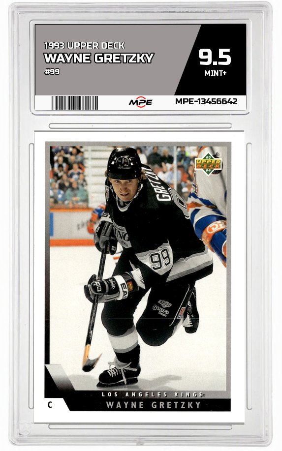 1993 UPPER DECK #99 WAYNE GRETZKY MPE 9.5 MINT+ — graded card auctioned from the MPE vault