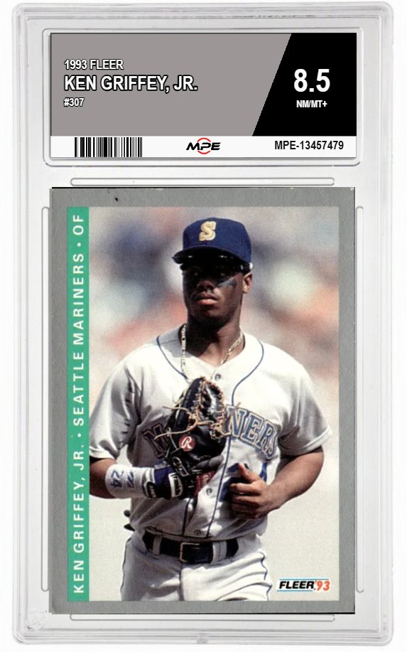 1993 FLEER #307 KEN GRIFFEY, JR. MPE 8.5 NM/MT+ — graded card auctioned from the MPE vault