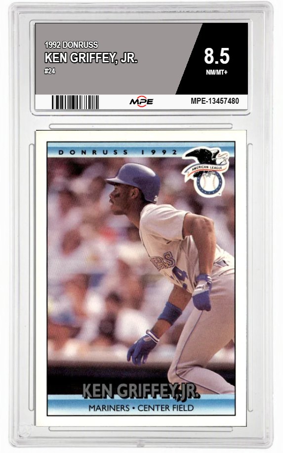 1992 DONRUSS #24 KEN GRIFFEY, JR. MPE 8.5 NM/MT+ — graded card auctioned from the MPE vault