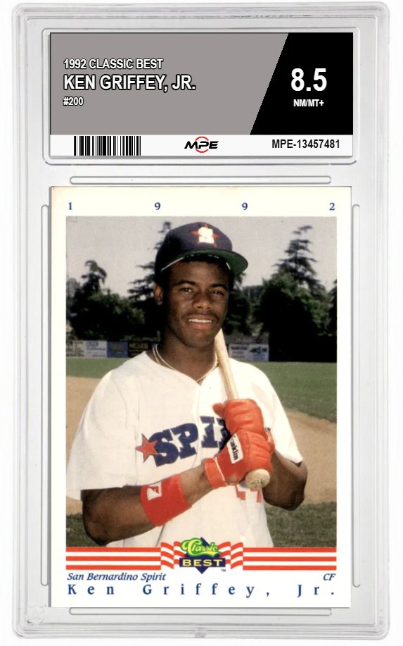1992 CLASSIC BEST #200 KEN GRIFFEY, JR. MPE 8.5 NM/MT+ — graded card auctioned from the MPE vault