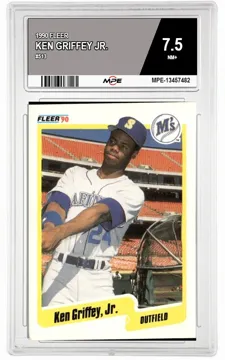 1990 FLEER #513 KEN GRIFFEY JR. MPE 7.5 NM+ — graded card up for auction