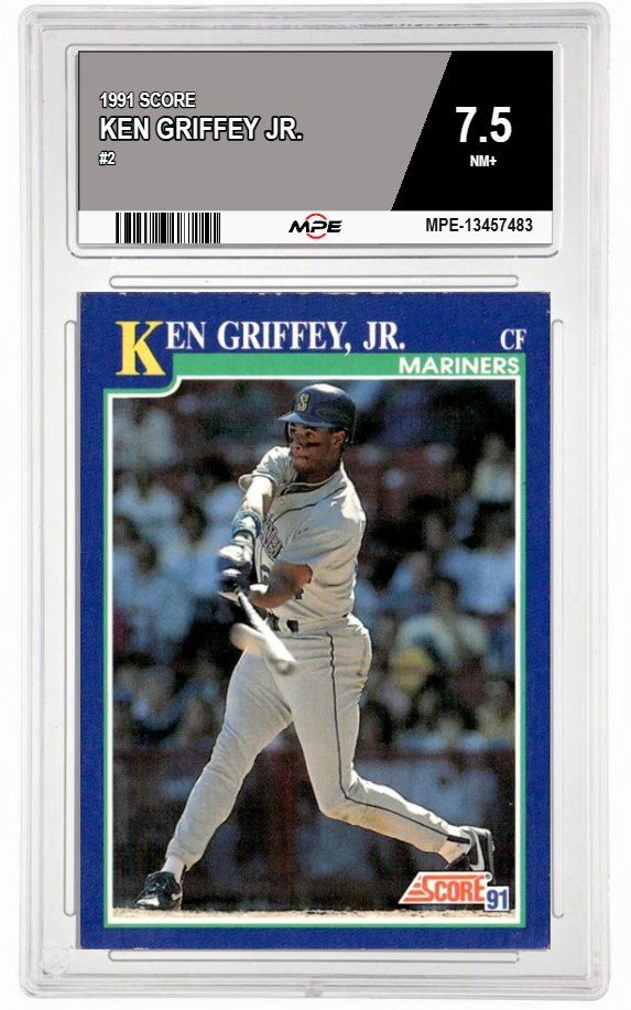1991 SCORE #2 KEN GRIFFEY JR. MPE 7.5 NM+ — graded card auctioned from the MPE vault