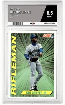 1991 SCORE Rifleman #697 KEN GRIFFEY JR. MPE 8.5 NM/MT+ — graded card up for auction