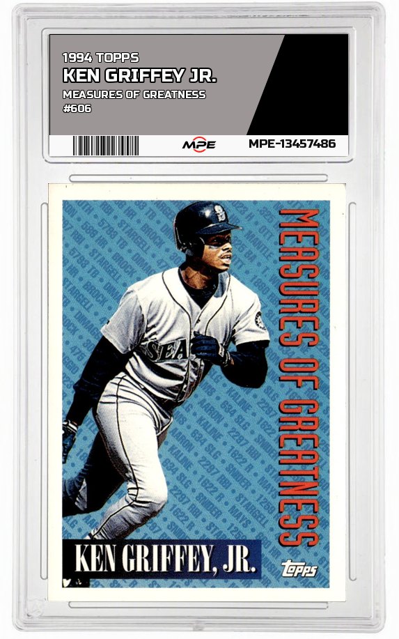 1994 TOPPS MEASURES OF GREATNESS #606 KEN GRIFFEY JR. MPE 8 NM/MT — graded card auctioned from the MPE vault