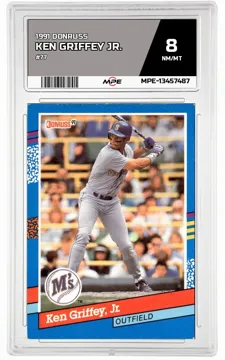 1991 DONRUSS #77 KEN GRIFFEY JR. MPE 8 NM/MT — graded card up for auction