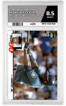 1995 COLLECTOR'S CHOICE BEST OF THE 90'S-Silver Signature #62 KEN GRIFFEY JR. MPE 8.5 NM/MT+ — graded card up for auction
