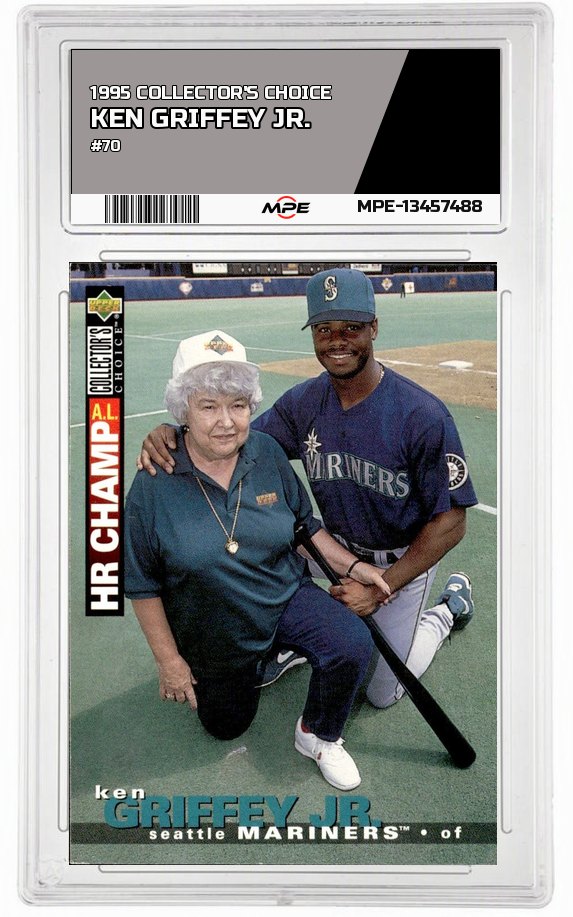 1995 COLLECTOR'S CHOICE #70 KEN GRIFFEY JR. MPE 8 NM/MT — graded card auctioned from the MPE vault