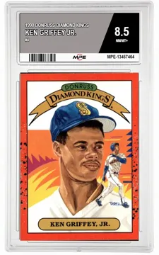 1990 DONRUSS DIAMOND KINGS #4 KEN GRIFFEY JR. MPE 8.5 NM/MT+ — graded card up for auction