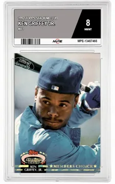 1992 TOPPS STADIUM CLUB #603 KEN GRIFFEY JR. MPE 8 NM/MT — graded card up for auction