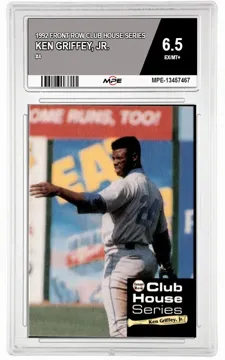 1992 FRONT ROW CLUB HOUSE SERIES #4 KEN GRIFFEY, JR. MPE 6.5 EX/MT+ — graded card up for auction