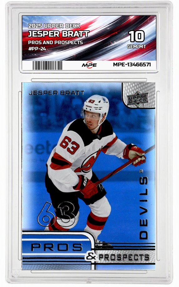 2025 UPPER DECK PROS AND PROSPECTS #PP-24 JESPER BRATT MPE 10 GEM/MT — graded card auctioned from the MPE vault