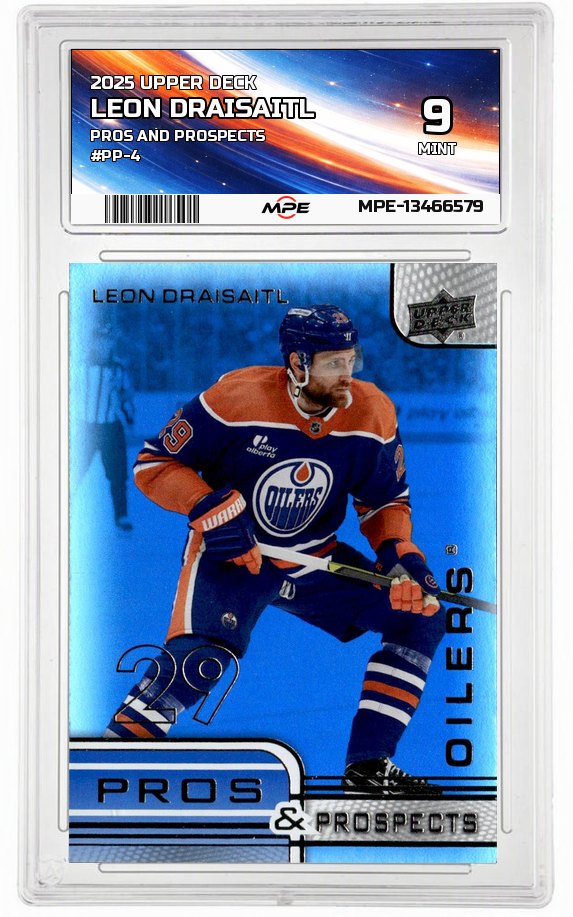 2025 UPPER DECK PROS AND PROSPECTS #PP-4 LEON DRAISAITL MPE 9 MINT — graded card auctioned from the MPE vault