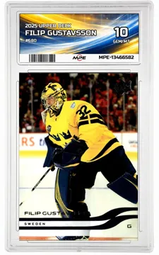 2025 UPPER DECK #680 FILIP GUSTAVSSON MPE 10 GEM/MT — graded card up for auction