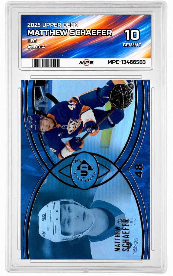 2025 UPPER DECK UD3 #UD3-4 MATTHEW SCHAEFER MPE 10 GEM/MT — graded card auctioned from the MPE vault