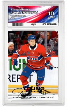 2025 UPPER DECK YOUNG GUNS-RC #721 ADAM ENGSTROM MPE 10 GEM/MT — graded card up for auction