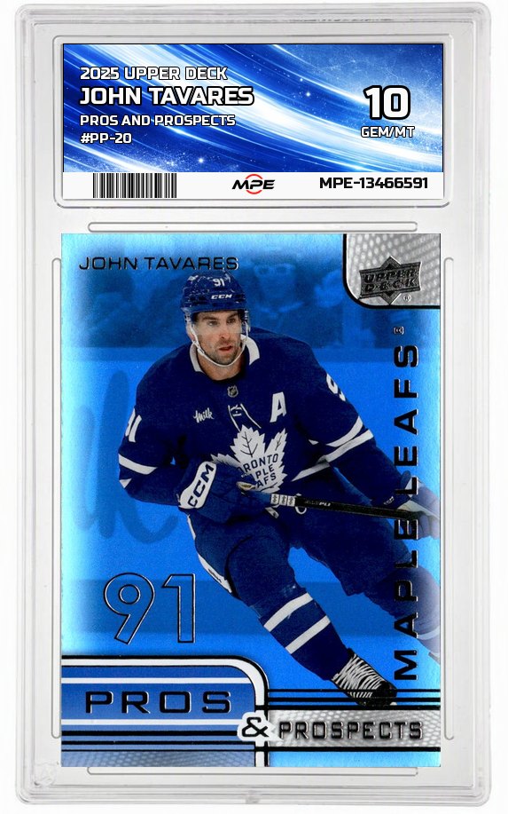 2025 UPPER DECK PROS AND PROSPECTS #PP-20 JOHN TAVARES MPE 10 GEM/MT — graded card auctioned from the MPE vault