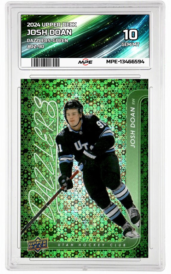 2024 UPPER DECK DAZZLERS-GREEN #DZ-90 JOSH DOAN MPE 10 GEM/MT — graded card auctioned from the MPE vault