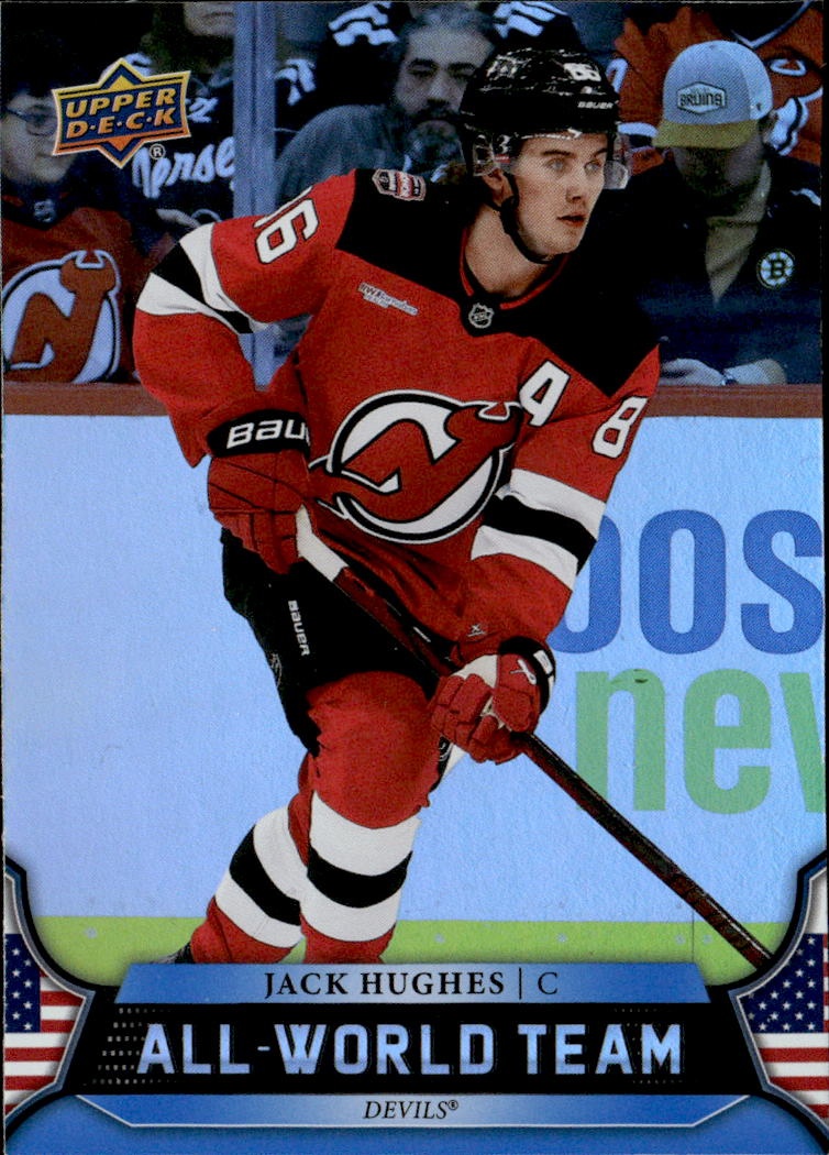 2025 Upper Deck Jack Hughes graded slab