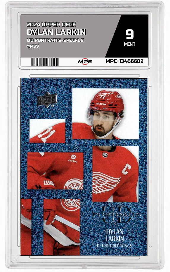 2024 UPPER DECK UD PORTRAITS-SPECKLE #P39 DYLAN LARKIN MPE 9 MINT — graded card auctioned from the MPE vault