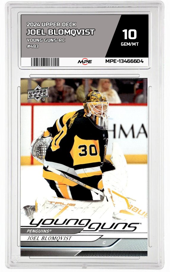 2024 UPPER DECK YOUNG GUNS-RC #483 JOEL BLOMQVIST MPE 10 GEM/MT — graded card auctioned from the MPE vault