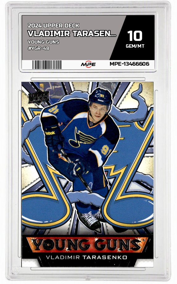 2024 UPPER DECK YOUNG GUNS #YGR-48 VLADIMIR TARASENKO MPE 10 GEM/MT — graded card auctioned from the MPE vault