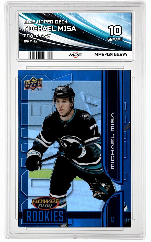 2025 UPPER DECK Power Play #PY-12 MICHAEL MISA MPE 10 GEM/MT — graded card auctioned from the MPE vault